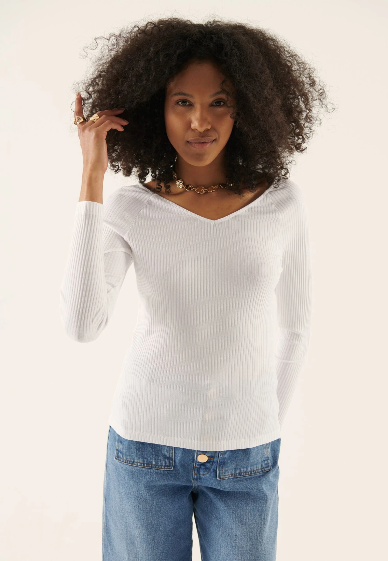 Anna Field 2-Pack - Camiseta De Manga Larga - Black/White - Imagen 2