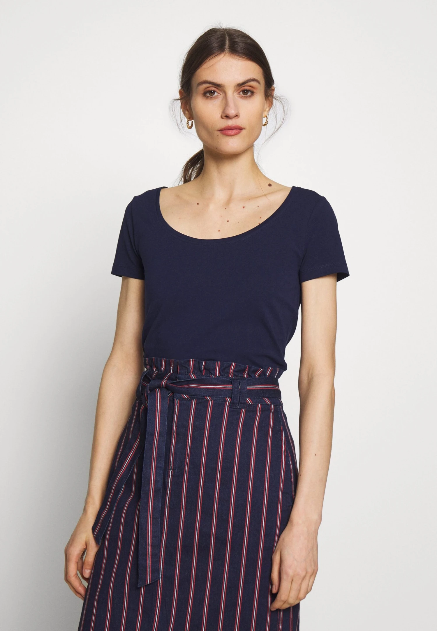 Anna Field 3 Pack - Camiseta Básica - White/Navy/Light Grey Melange - Imagen 6