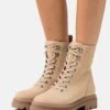 Anna Field Leather - Botines Con Plataforma - Beige