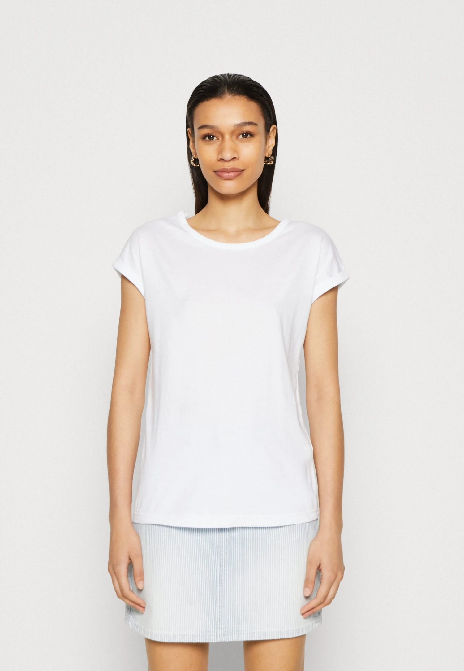 Anna Field 3 Pack - Camiseta Básica - White/Mottled Light Grey - Imagen 2