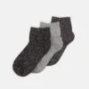 Anna Field Lurex Socks 3 Pack - Calcetines - Grey/Black