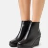 Anna Field Leather Winter Boot - Botines Bajos - Black
