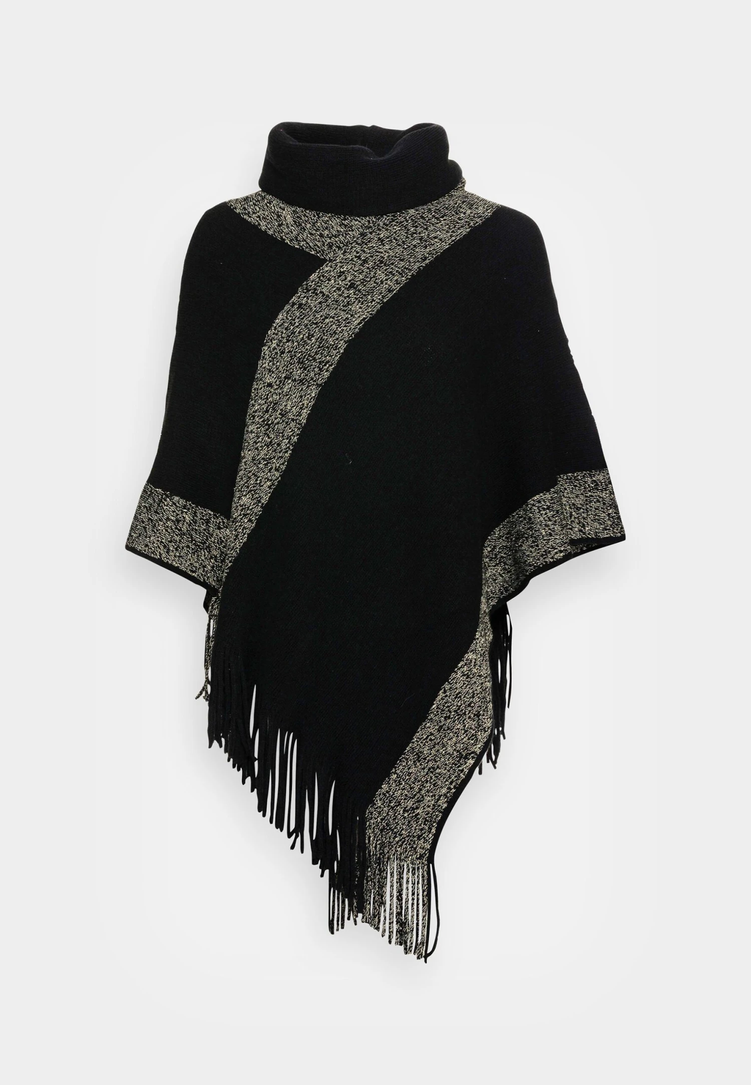 Anna Field Poncho - Black / Gold - Imagen 4