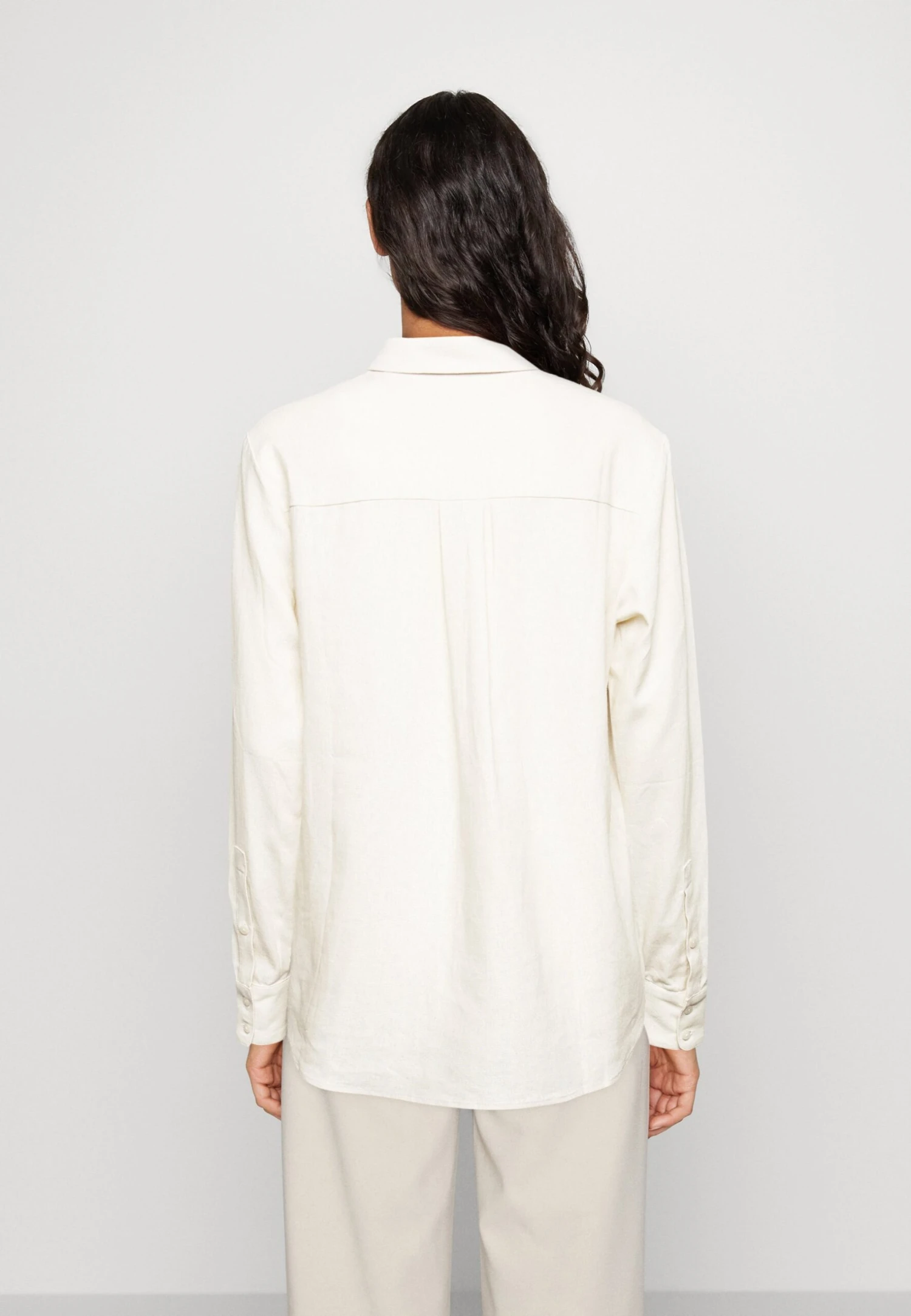 Anna Field Linen-Mix Button Down Blouse - Camisa - Beige - Imagen 3