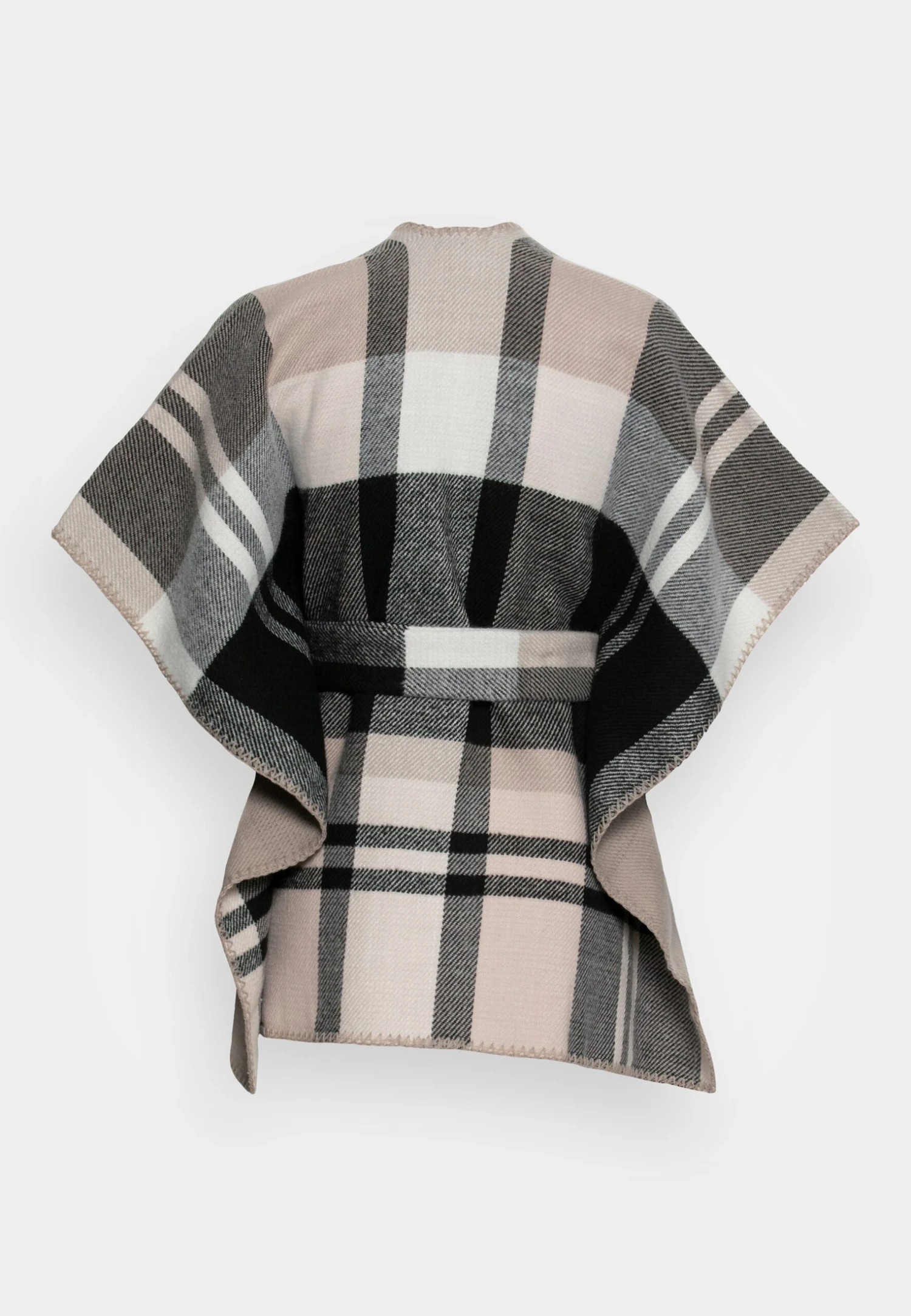 Anna Field Poncho - Black/White - Imagen 2