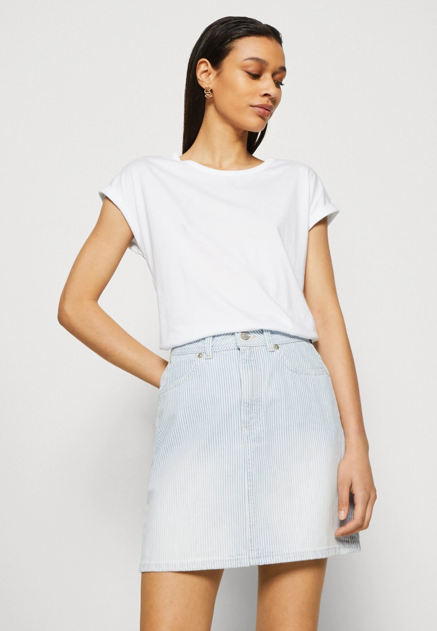 Anna Field 3 Pack - Camiseta Básica - White/Mottled Light Grey - Imagen 6