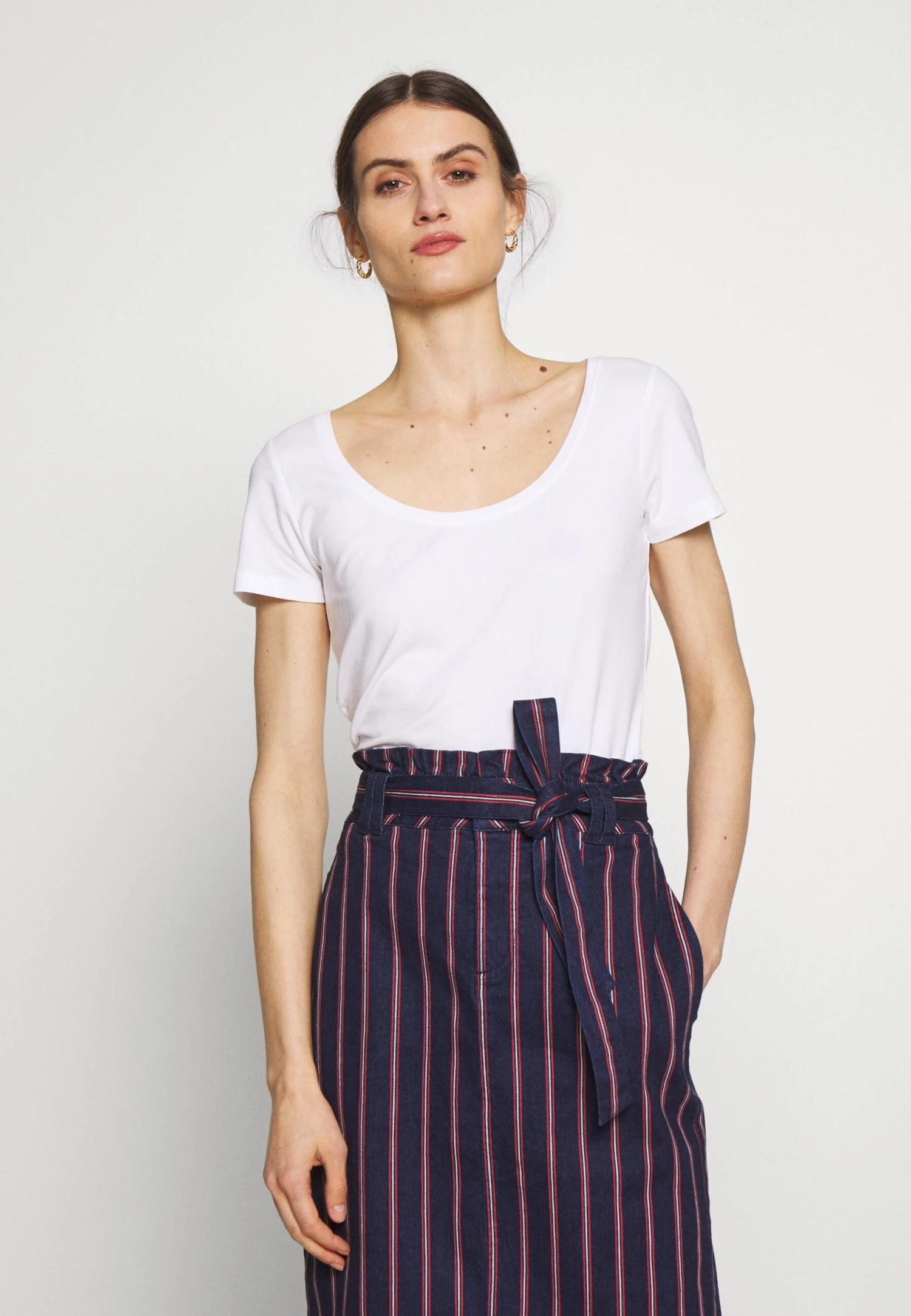 Anna Field 3 Pack - Camiseta Básica - White/Navy/Light Grey Melange - Imagen 4