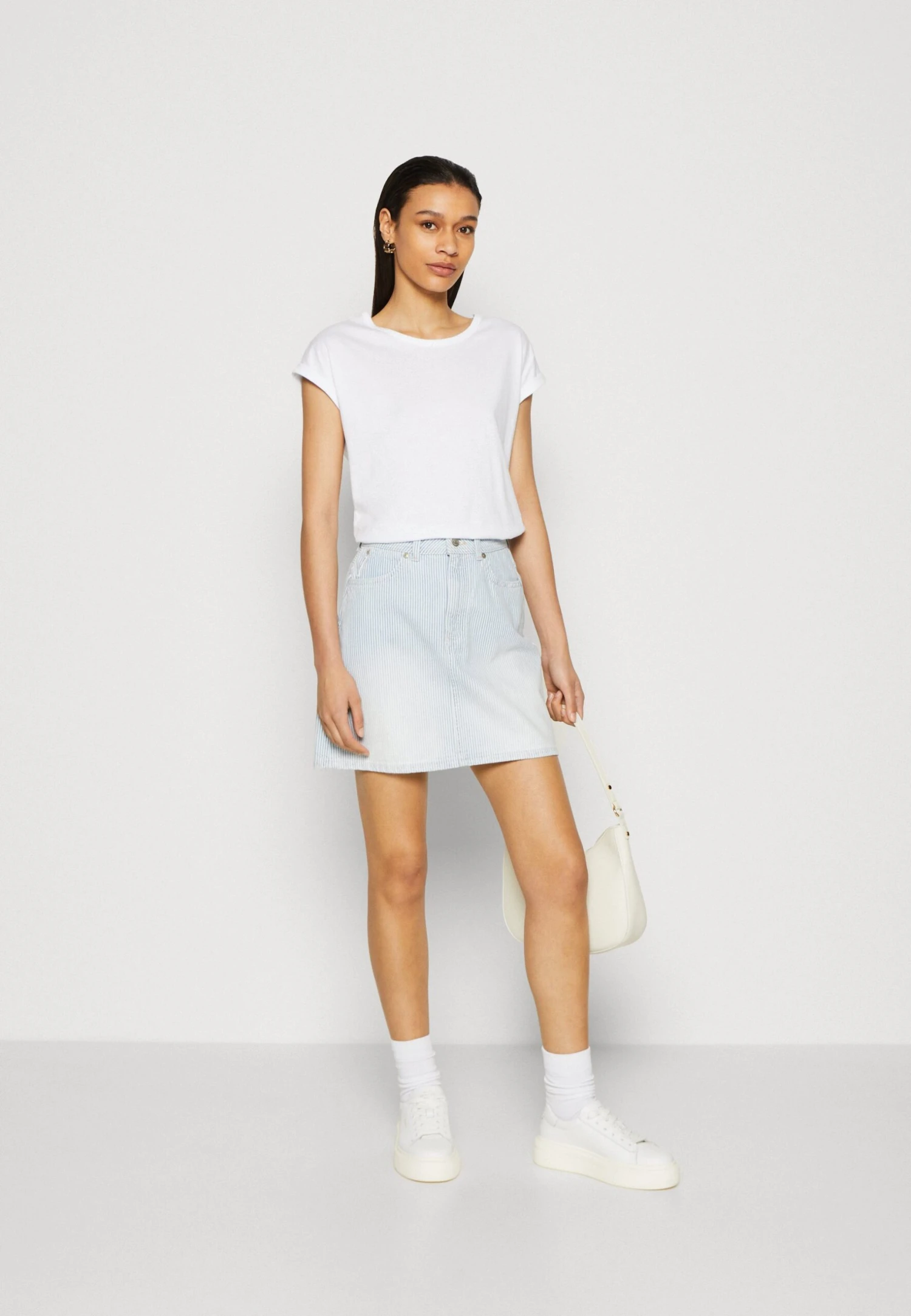 Anna Field 3 Pack - Camiseta Básica - White/Mottled Light Grey