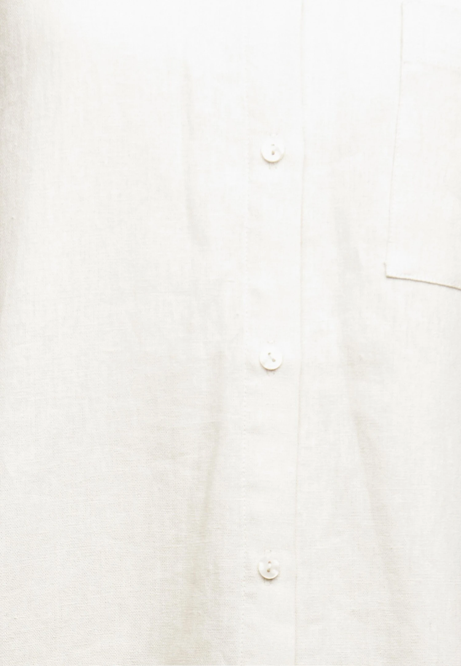 Anna Field Linen-Mix Button Down Blouse - Camisa - Beige - Imagen 5