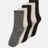 Anna Field 5 Pack - Calcetines - Beige/Black/Grey