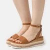 Anna Field Sandalias Con Plataforma - Cognac